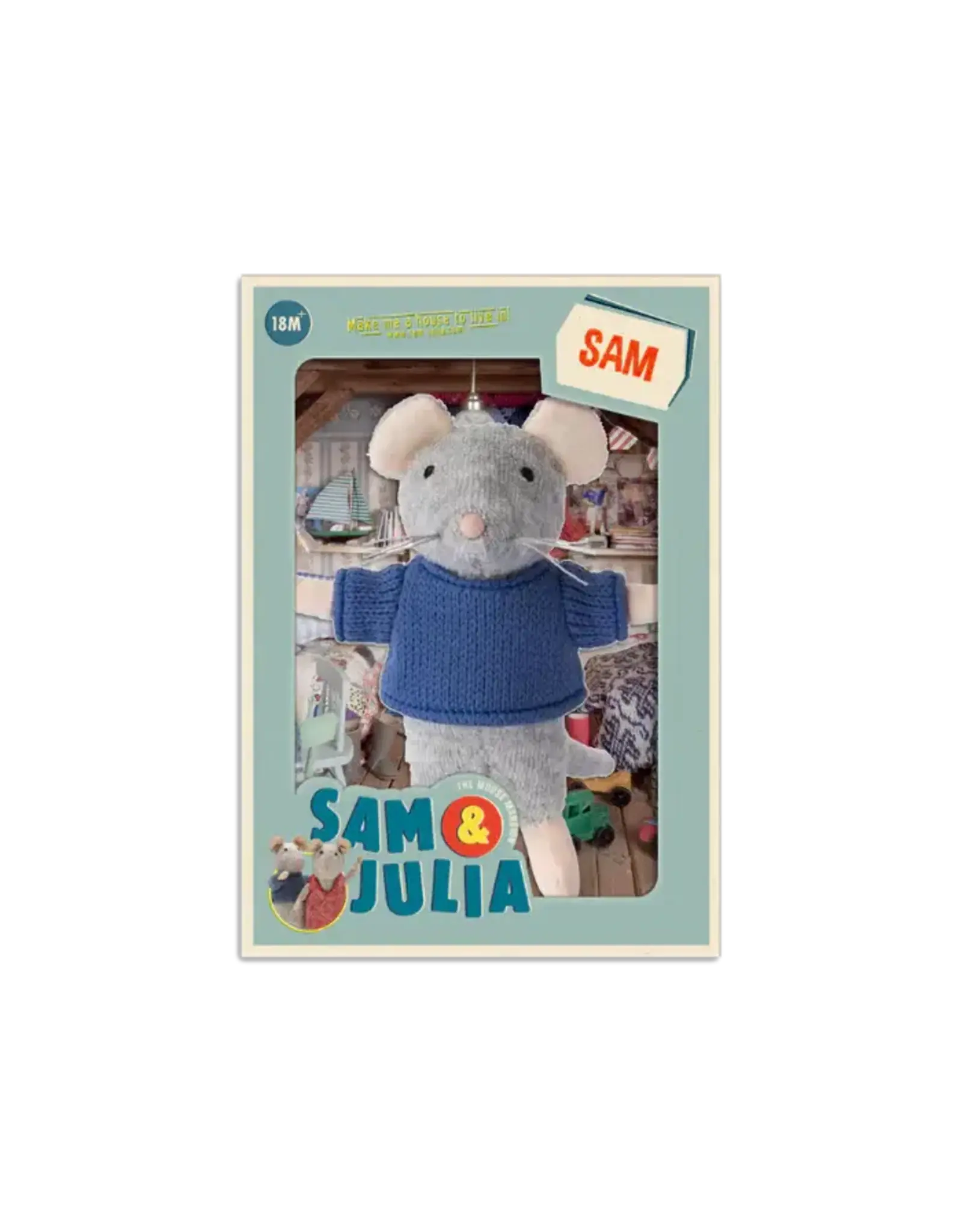 The Mouse Mansion Souris en peluche Sam maison de souris – personnage miniature doux et attachant