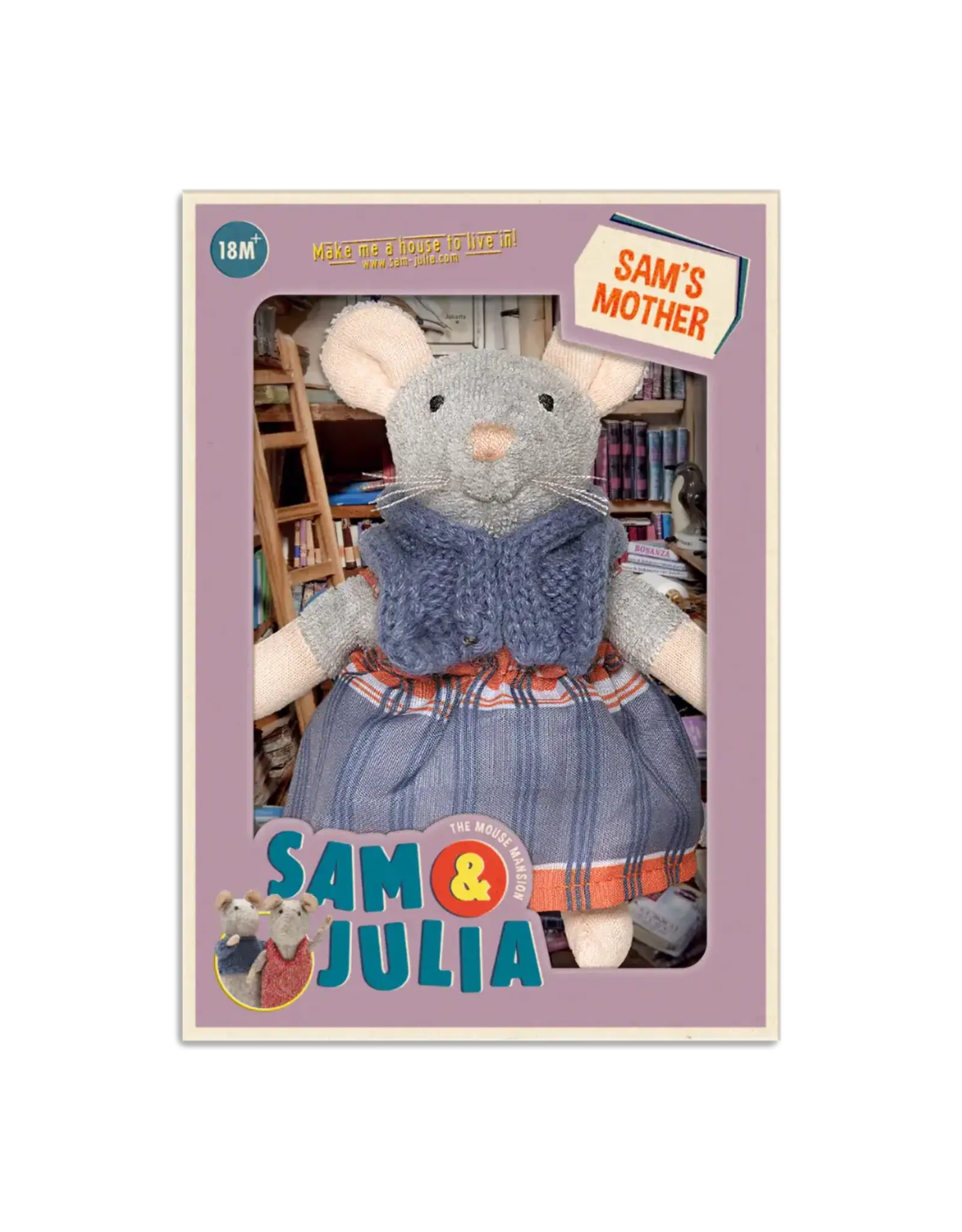 The Mouse Mansion Souris en peluche Maman de Sam maison de souris – personnage miniature doux et familial