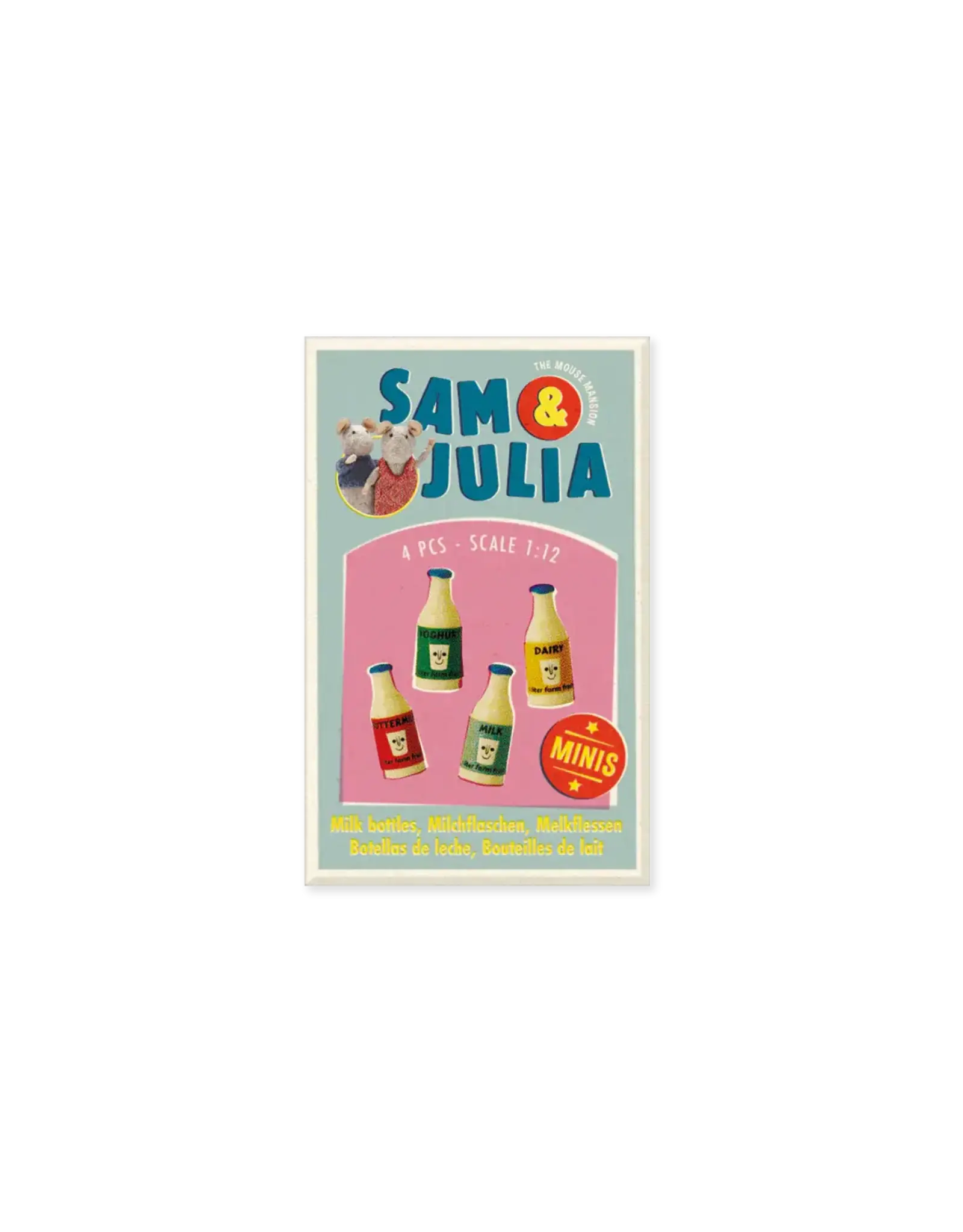 The Mouse Mansion Mini accessoires maison de souris 1:12 – bouteilles miniatures avec étiquettes