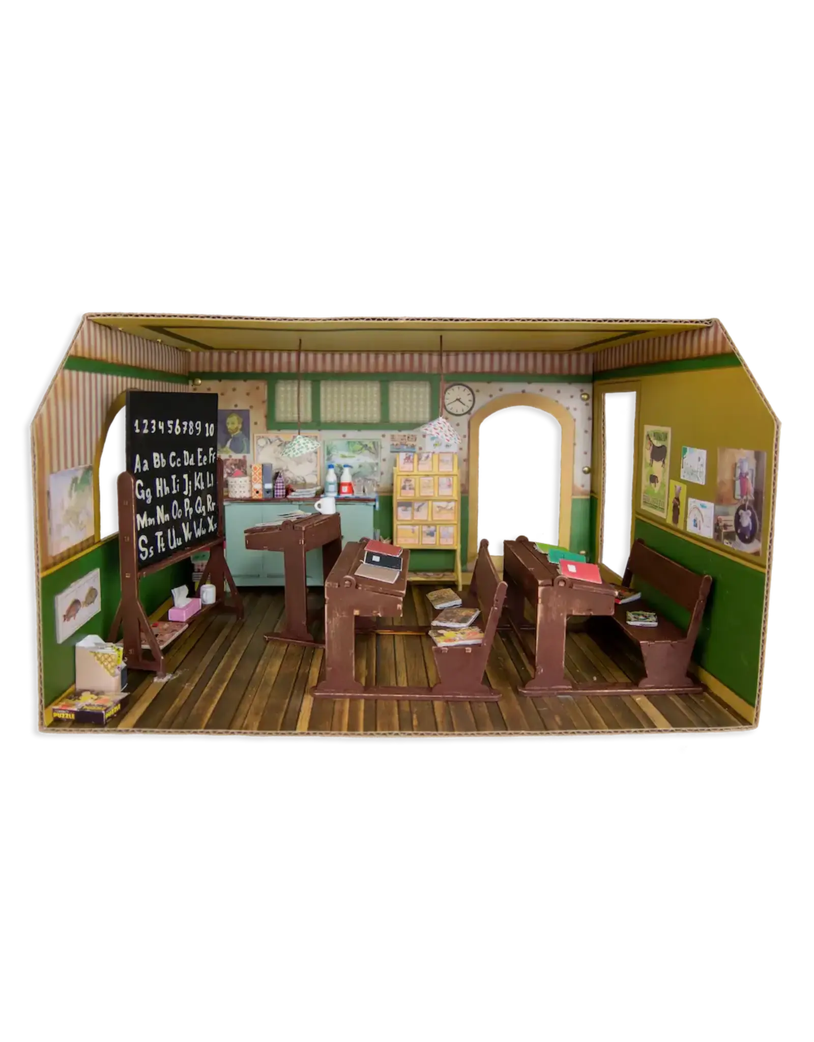 The Mouse Mansion Pièce maison de souris en carton 1:12 à assembler – chambre miniature décorée