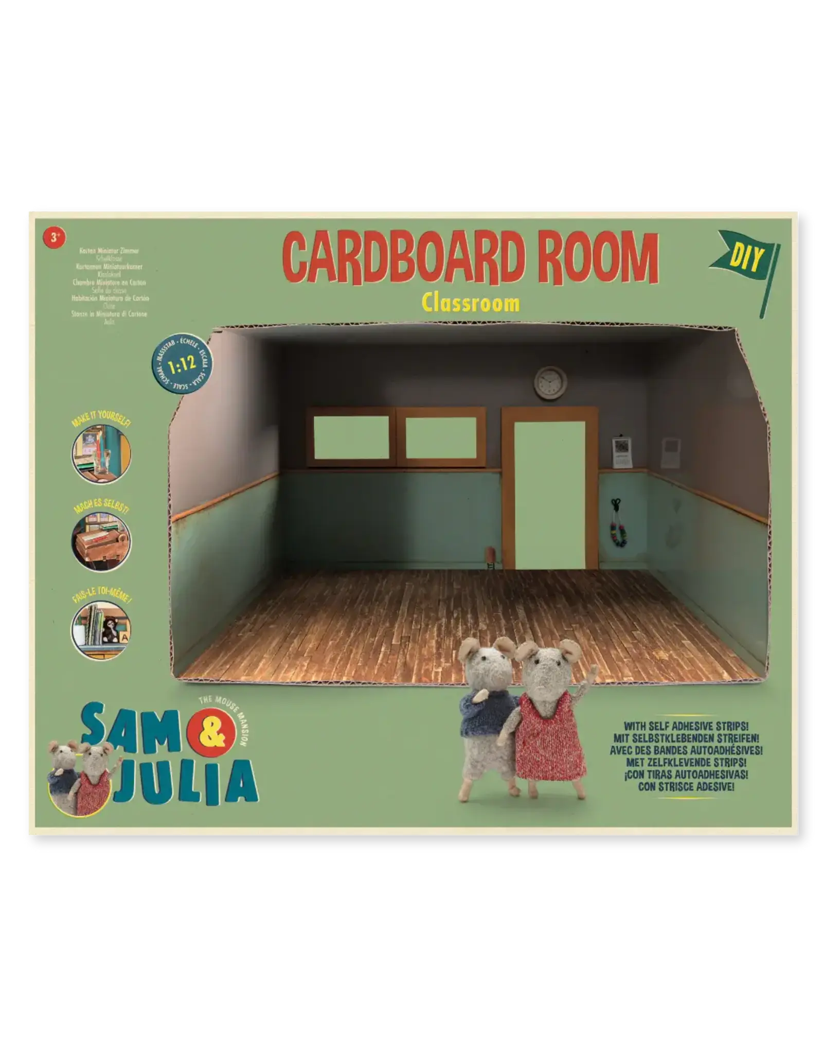 The Mouse Mansion Pièce maison de souris en carton 1:12 à assembler – chambre miniature décorée