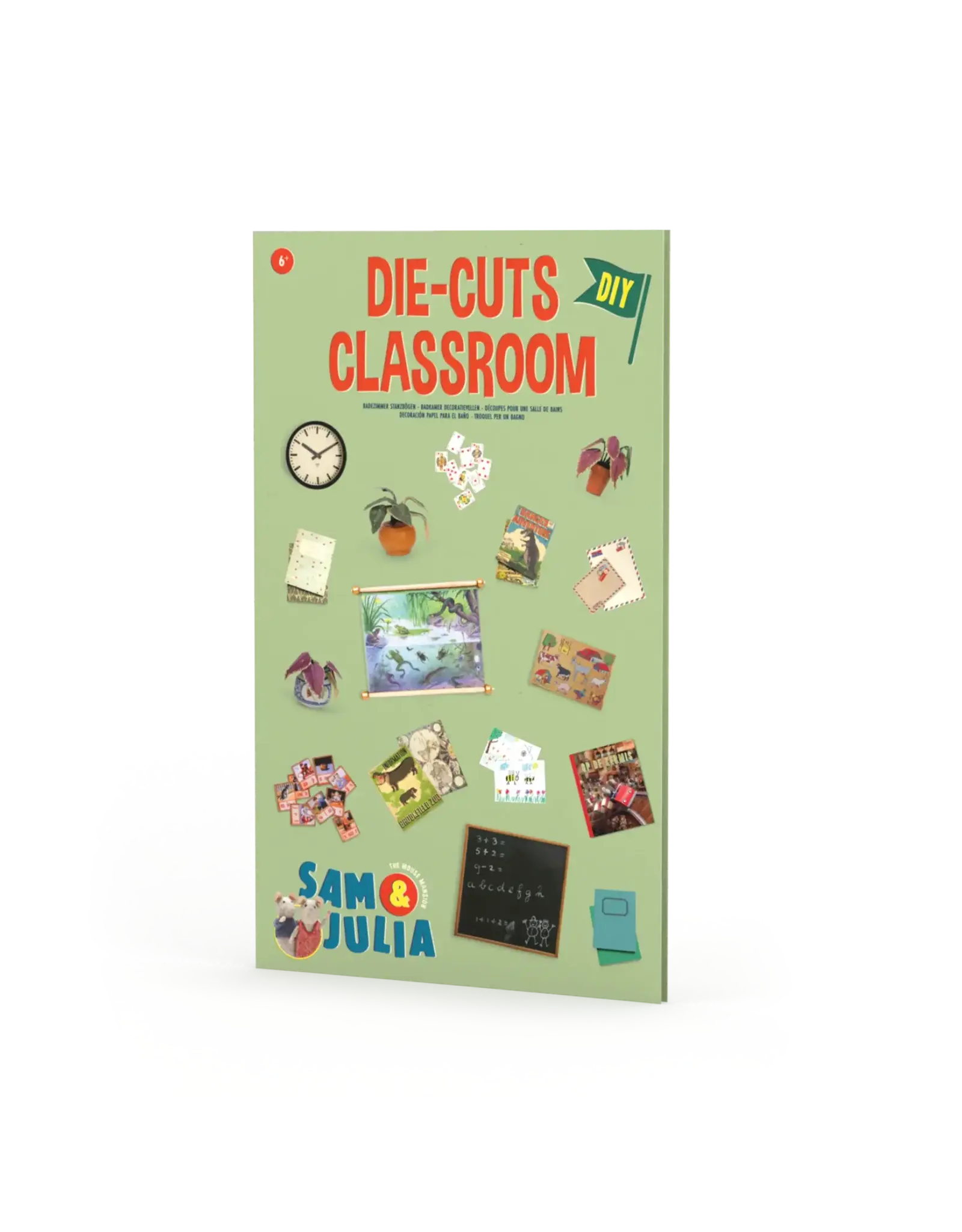 The Mouse Mansion Feuilles décoratives classe maison de souris 1:12 – accessoires miniatures en papier à créer