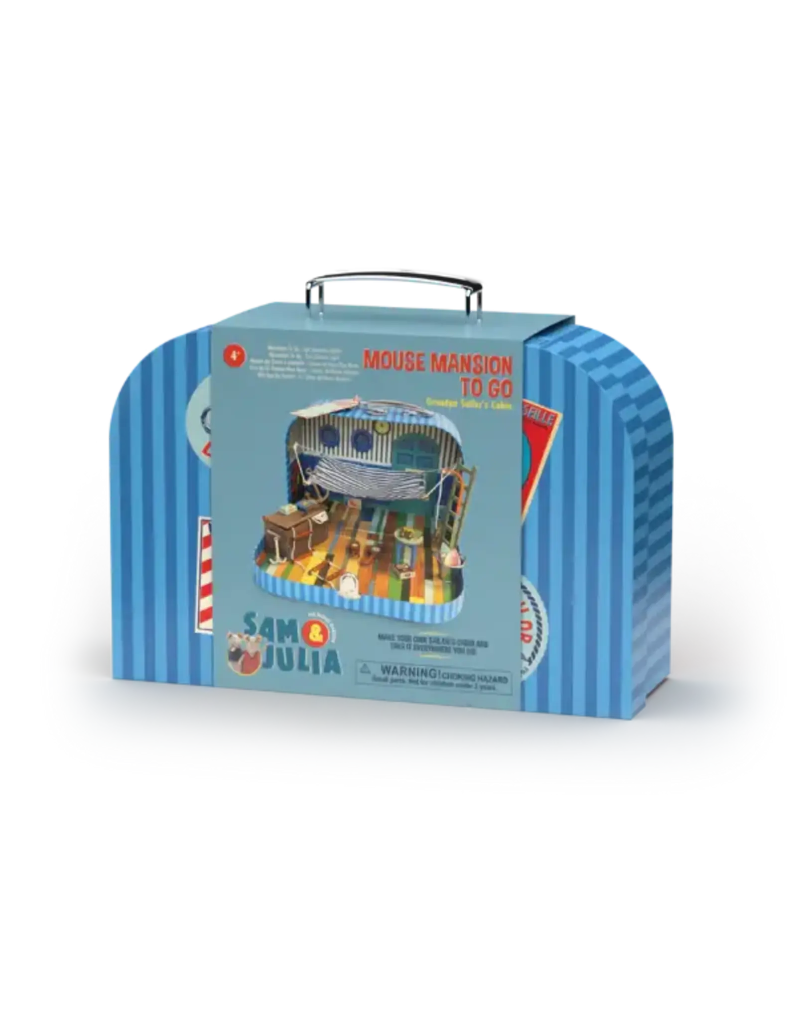 The Mouse Mansion Valise chambre de grand père Marin  maison de souris à assembler Opa Zeeman – univers miniature créatif transportableLa Maison des Souris à Emporter - La Cabine du Grand-Père Marin