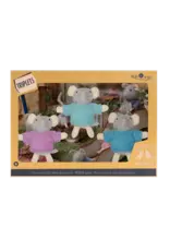 The Mouse Mansion Souris en peluche trio maison de souris – petits personnages miniatures doux et ludiques