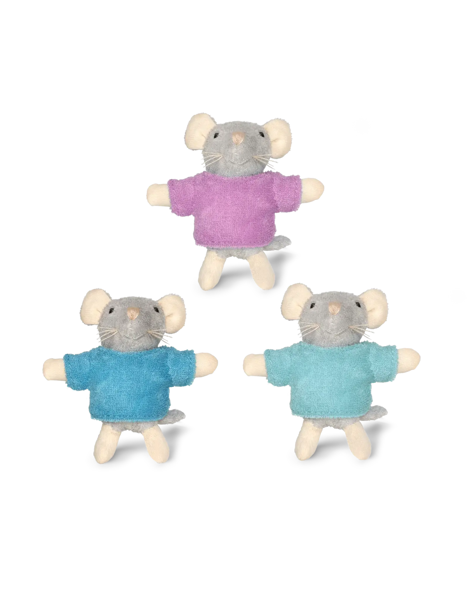 The Mouse Mansion Souris en peluche trio maison de souris – petits personnages miniatures doux et ludiques