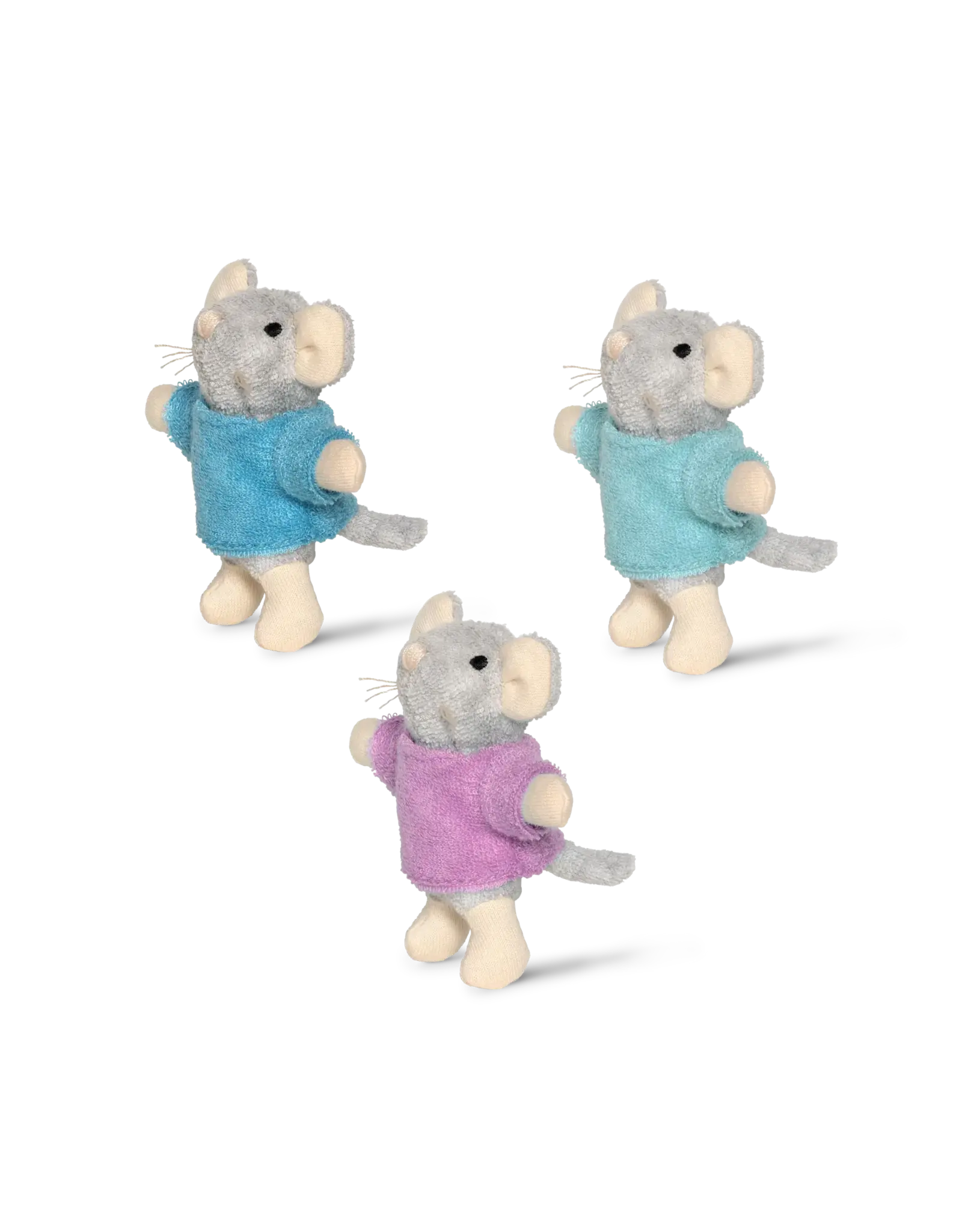 The Mouse Mansion Souris en peluche trio maison de souris – petits personnages miniatures doux et ludiques