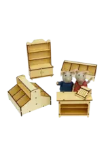 The Mouse Mansion Kit meubles boutique maison de souris à assembler – univers miniature créatif en bois sans plastique