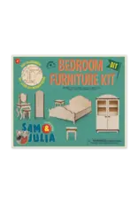 The Mouse Mansion Kit meubles chambre maison de souris 1:12 à assembler – lit, armoire et mobilier miniature