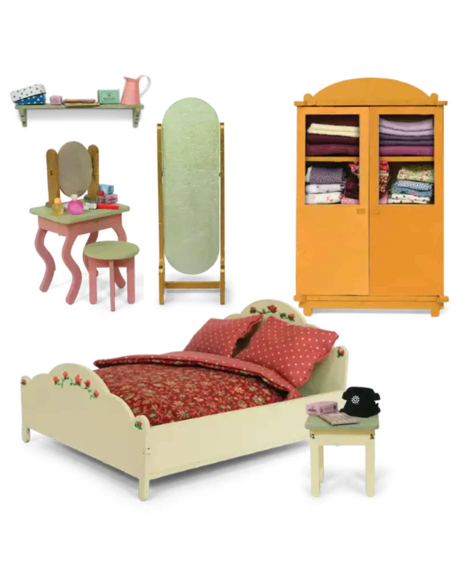 The Mouse Mansion Kit meubles chambre maison de souris 1:12 à assembler – lit, armoire et mobilier miniature