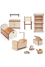 The Mouse Mansion Kit meubles chambre bébé maison de souris 1:12 à assembler – mobilier miniature complet