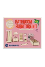 The Mouse Mansion Kit meubles salle de bain maison de souris à assembler – univers miniature créatif en bois (Échelle 1:12)