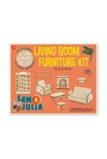 The Mouse Mansion Kit meubles salon maison de souris à assembler – univers miniature créatif en bois sans plastique (Échelle 1:12)