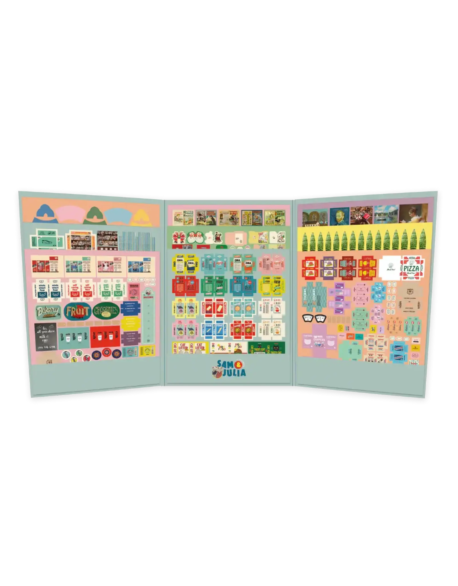 The Mouse Mansion Kit feuilles décoratives maison de souris 1:12 – accessoires miniatures en papier pour toutes les pièces