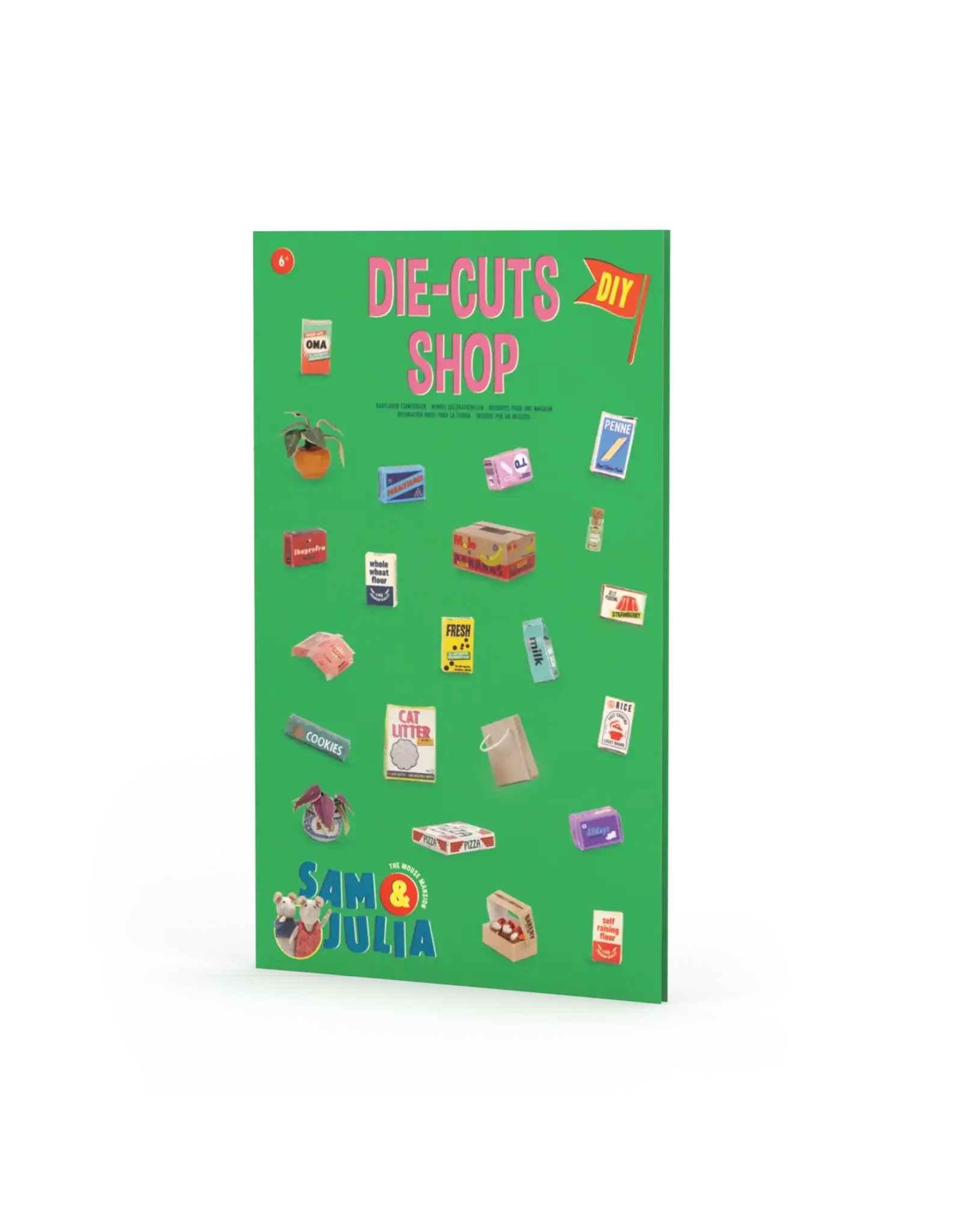 The Mouse Mansion Feuilles décoratives boutique maison de souris 1:12 – accessoires miniatures en papier à créer