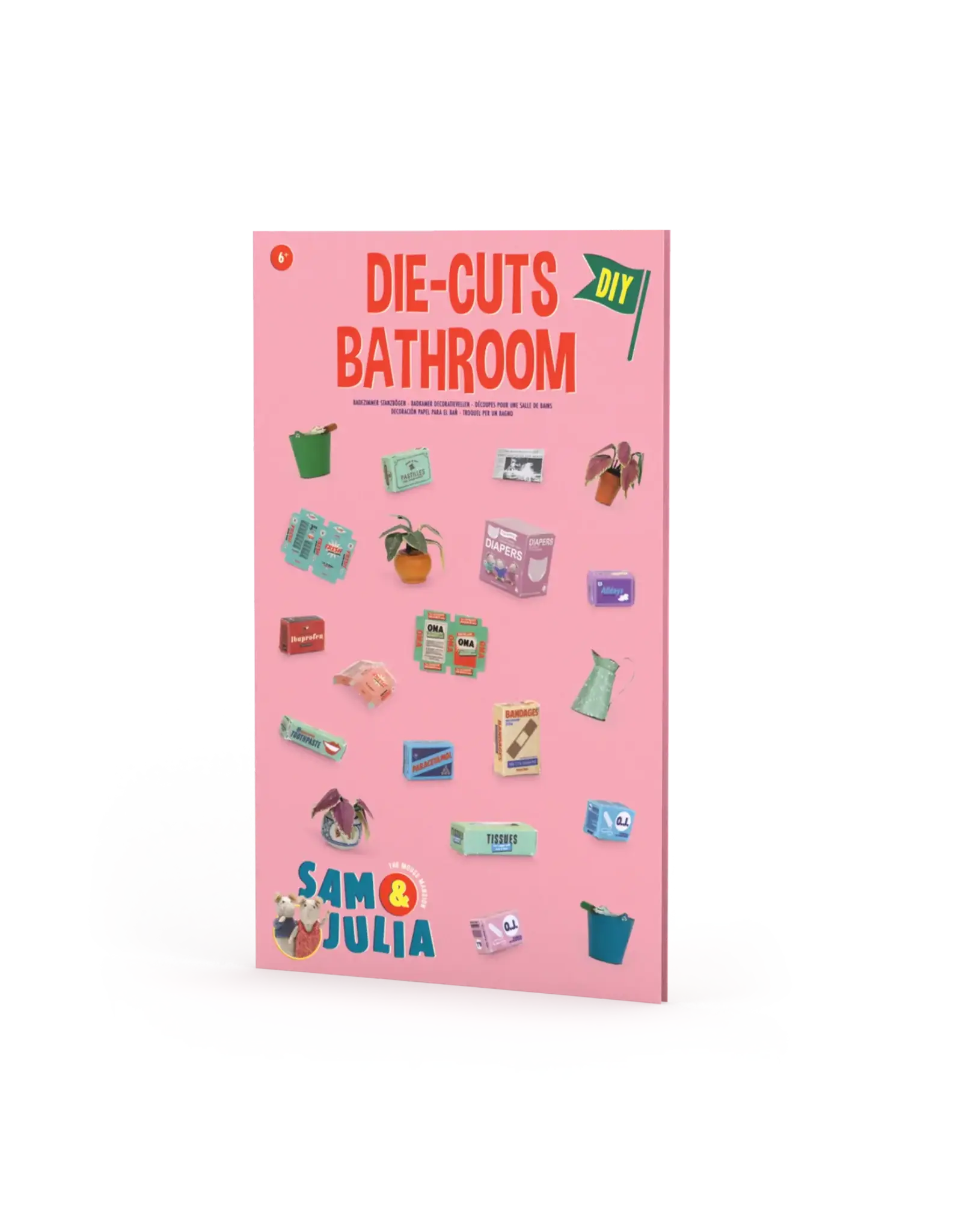 The Mouse Mansion Feuilles décoratives salle de bain maison de souris 1:12 – accessoires miniatures en papier à créer