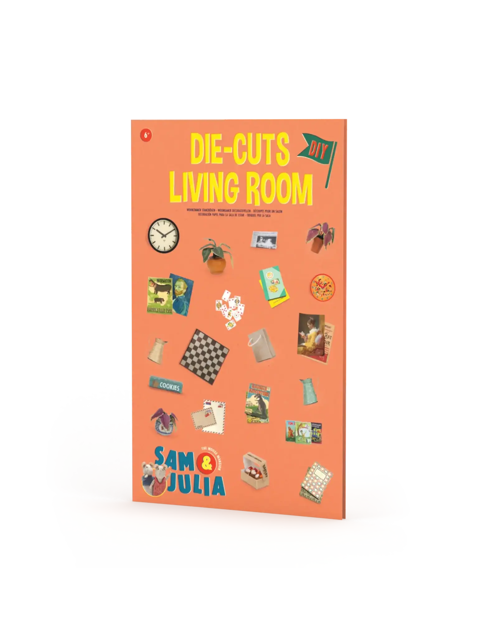 The Mouse Mansion Feuilles décoratives salon maison de souris 1:12 – accessoires miniatures en papier à créer