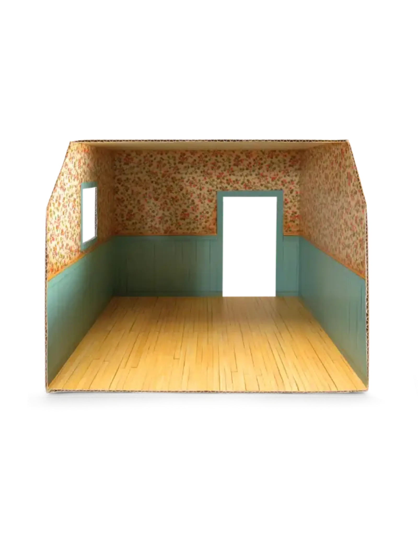 The Mouse Mansion Pièce maison de souris en carton 1:12 à assembler – chambre miniature décorée (26 cm)