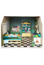 The Mouse Mansion Cuisine maison de souris en carton 1:12 à assembler – pièce miniature décorée (26 cm)