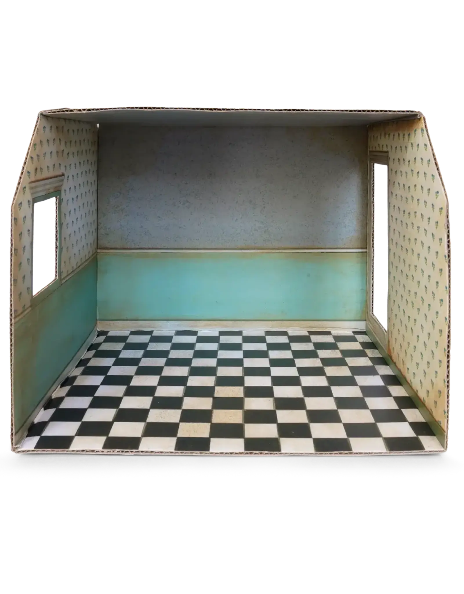 The Mouse Mansion Cuisine maison de souris en carton 1:12 à assembler – pièce miniature décorée (26 cm)