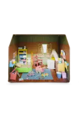 The Mouse Mansion Chambre bébé maison de souris en carton 1:12 à assembler – pièce miniature décorée (26 cm)