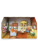 The Mouse Mansion Pièce maison de souris en carton 1:12 à assembler – chambre miniature décorée grand format (33 cm)