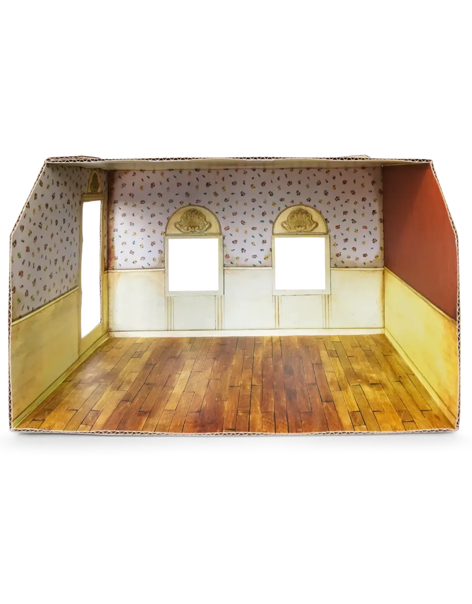 The Mouse Mansion Pièce maison de souris en carton 1:12 à assembler – chambre miniature décorée grand format (33 cm)