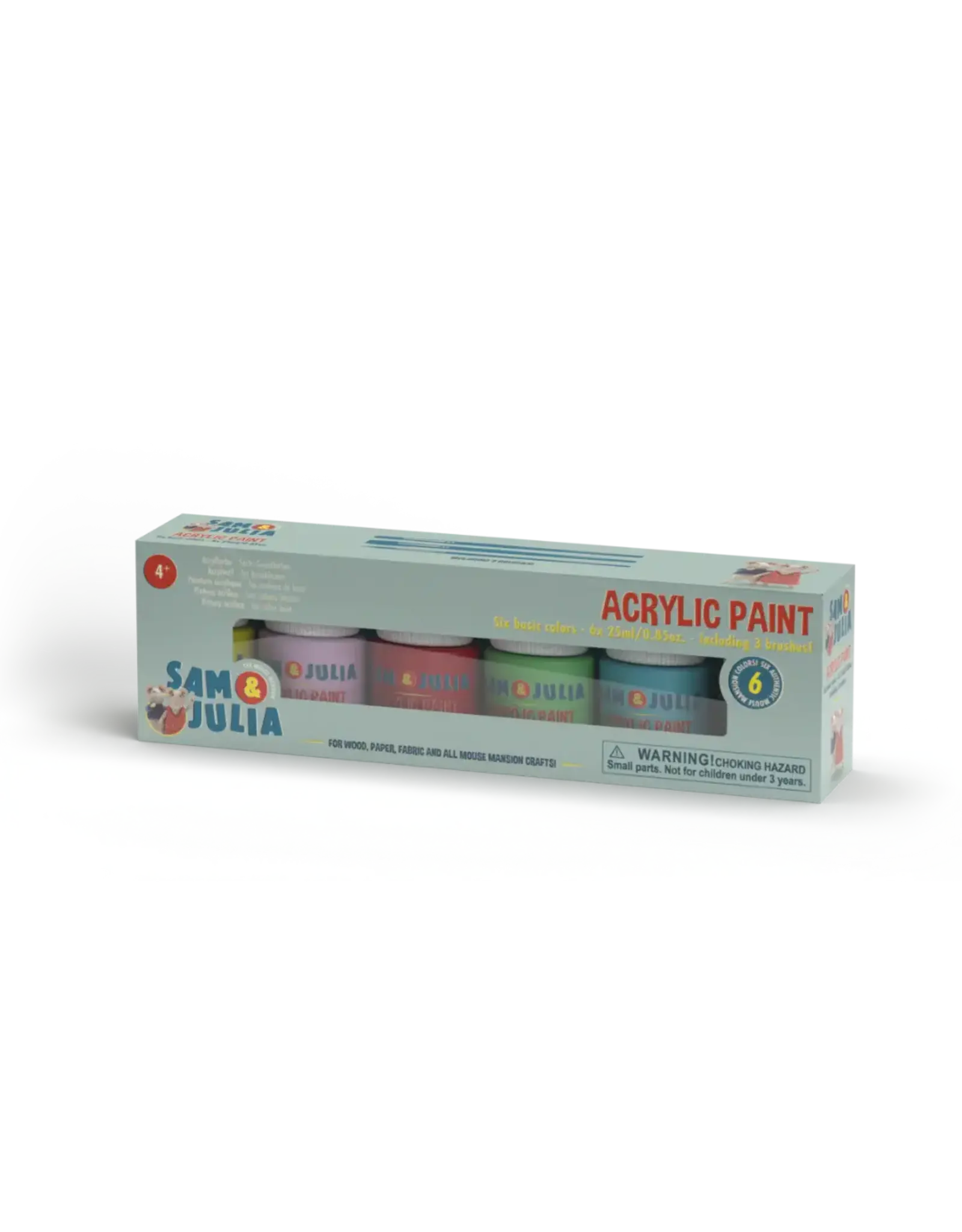 The Mouse Mansion Set peinture maison de souris – 6 couleurs + pinceaux pour DIY miniature