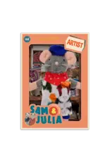 The Mouse Mansion Souris en peluche artiste maison de souris – personnage miniature créatif et attachant (12 cm)