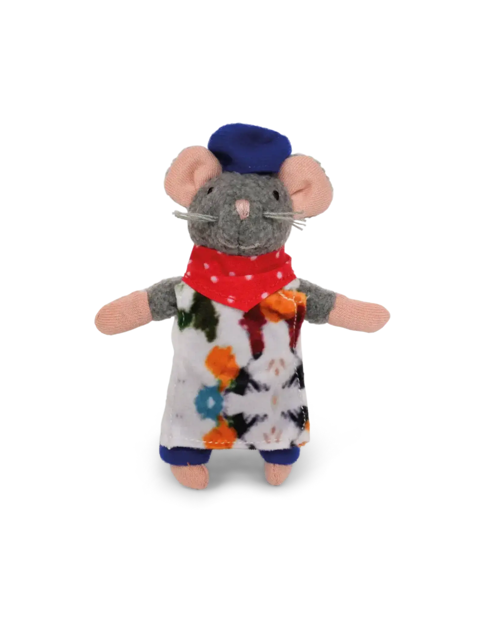 The Mouse Mansion Souris en peluche artiste maison de souris – personnage miniature créatif et attachant (12 cm)