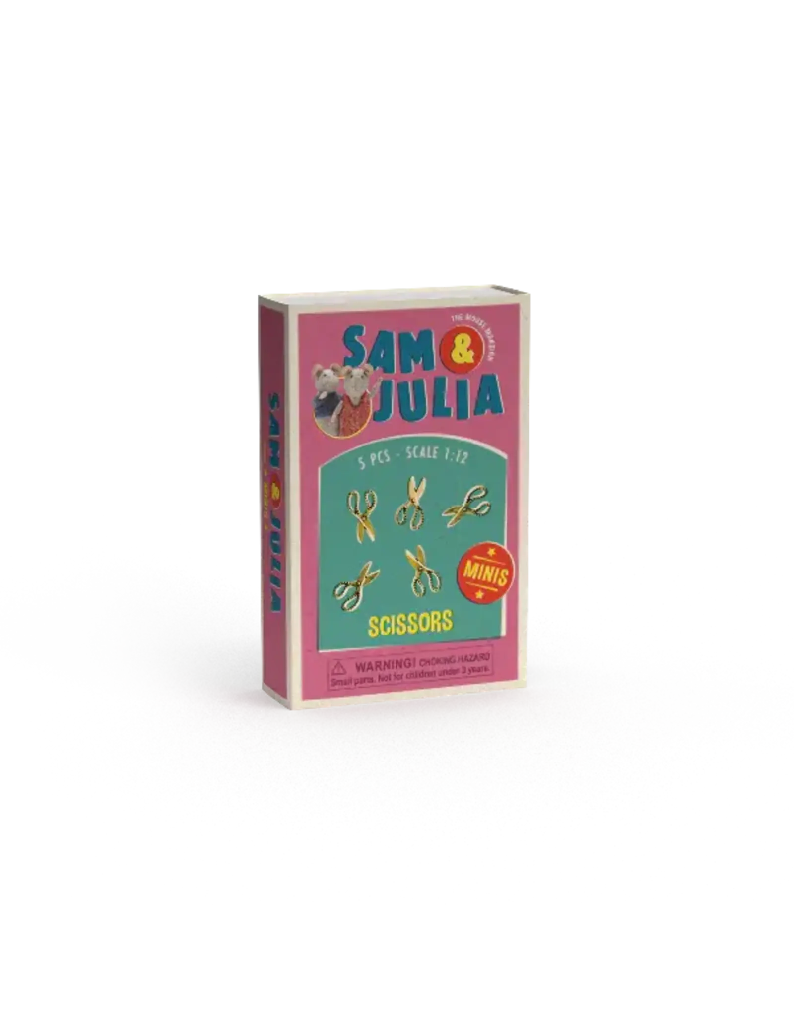 The Mouse Mansion Mini accessoires maison de souris 1:12 – ciseaux miniatures en métalMiniatures  - Ciseaux (5)  pour maison de poupée (échelle 1:12)