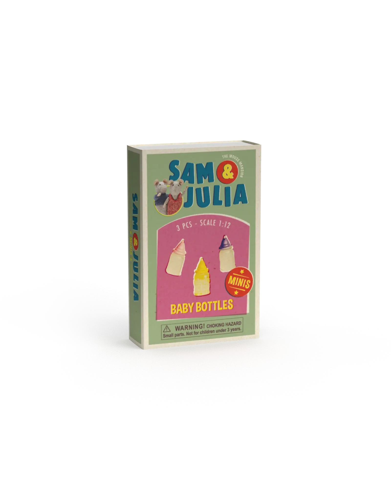 The Mouse Mansion Mini accessoires maison de souris 1:12 – biberons miniatures pour chambre bébé