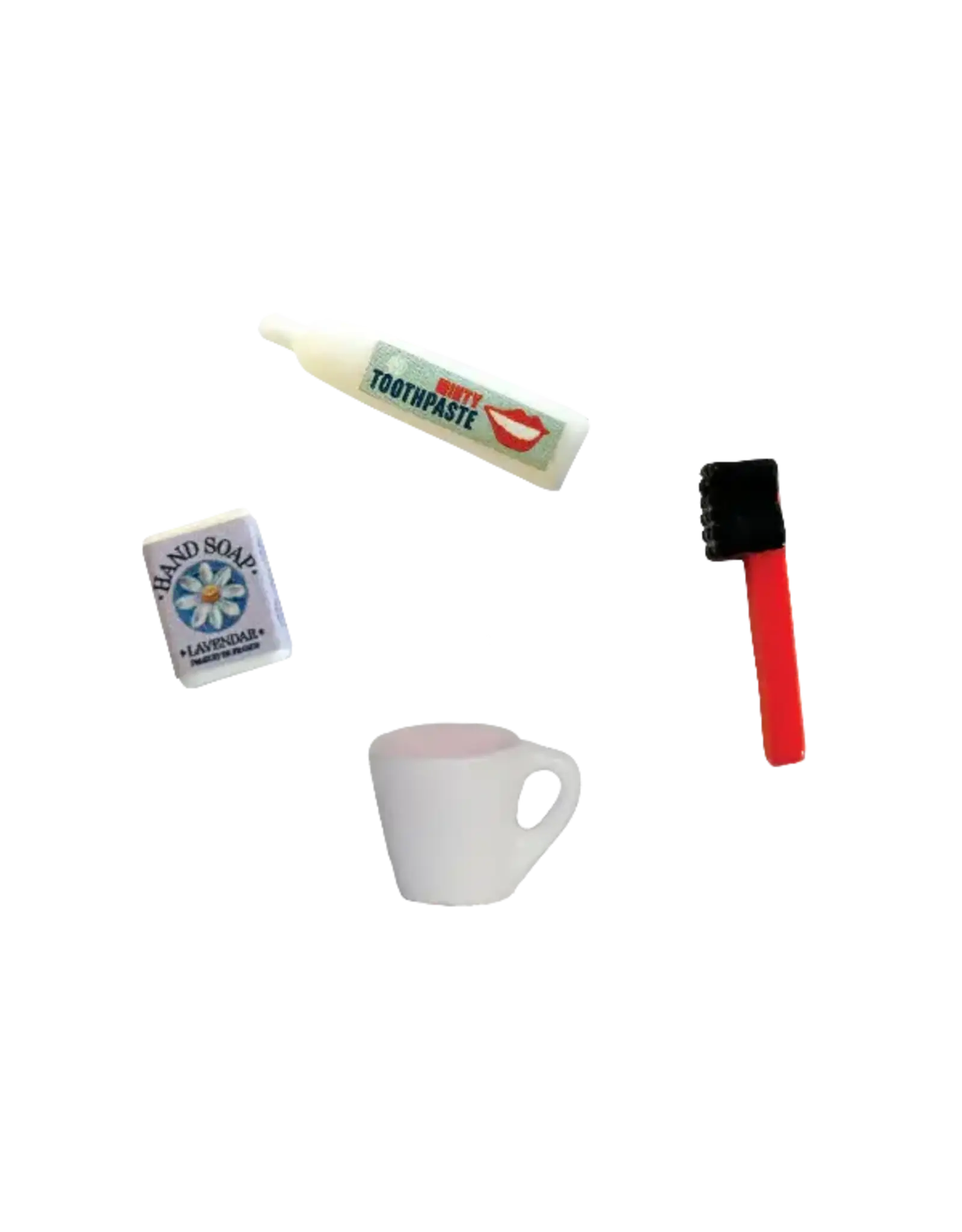 The Mouse Mansion Mini accessoires maison de souris 1:12 – set brosses à dents miniatures