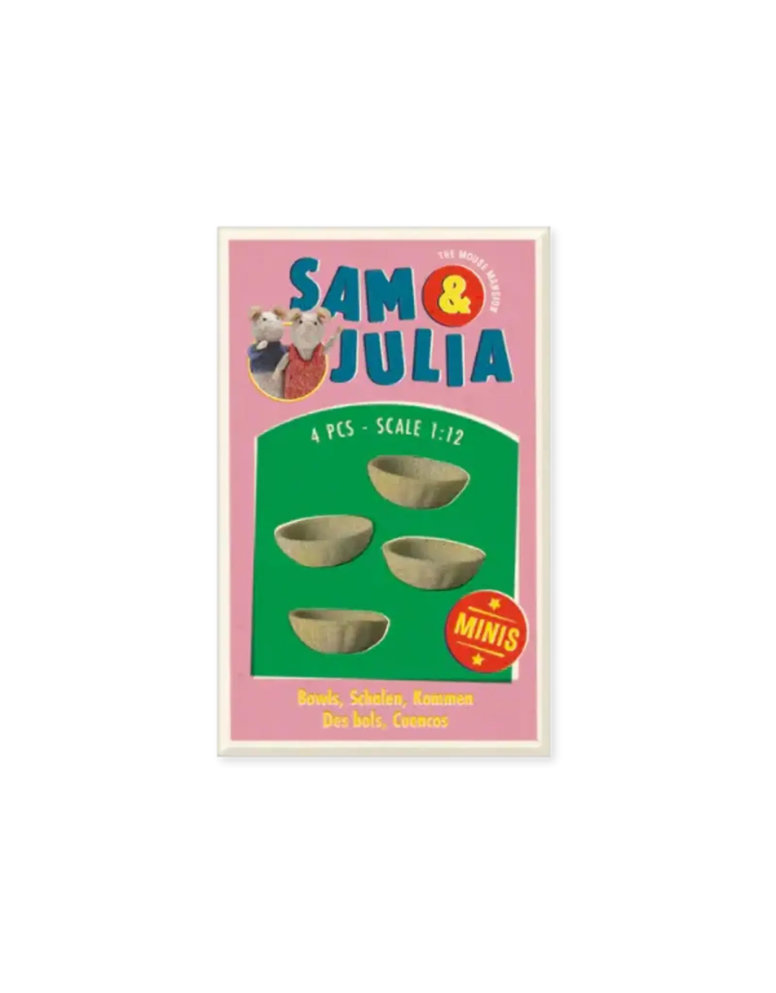 The Mouse Mansion Mini accessoires maison de souris 1:12 – Bols miniatures pour cuisine et boutique