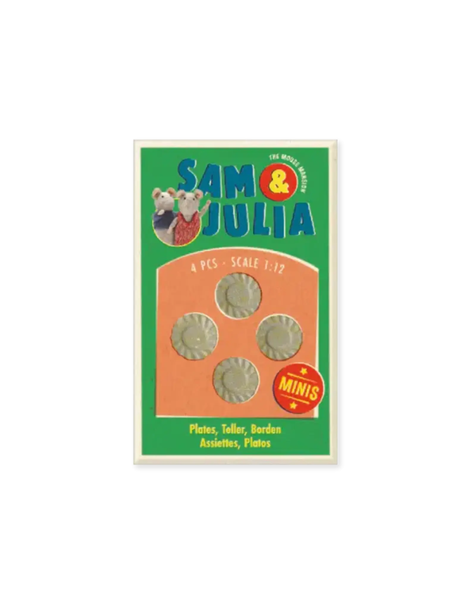 The Mouse Mansion Mini accessoires maison de souris 1:12 – assiettes miniatures en porcelaine