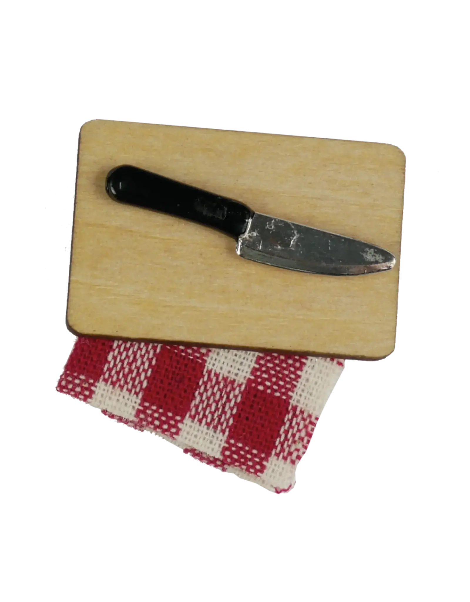 The Mouse Mansion Mini accessoires maison de souris 1:12 – set pain miniature avec planche, couteau et torchon