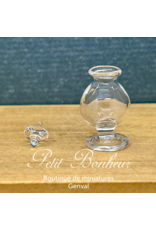 Bonbonnière en verre sur pied