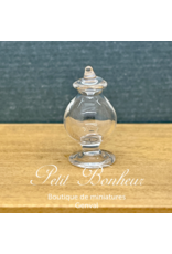 Bonbonnière en verre sur pied