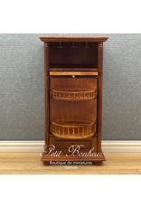 Bar pivotant Louis Philippe noyer (1/12) (miniatures non comprises)