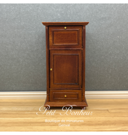 Bar pivotant Louis Philippe noyer (1/12) (miniatures non comprises)