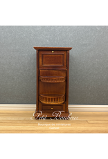 Bar pivotant Louis Philippe noyer (1/12) (miniatures non comprises)