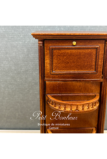 Bar pivotant Louis Philippe noyer (1/12) (miniatures non comprises)