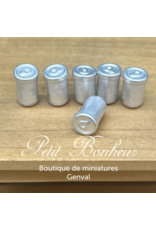 Canettes sans étiquette (6) miniature 1:12