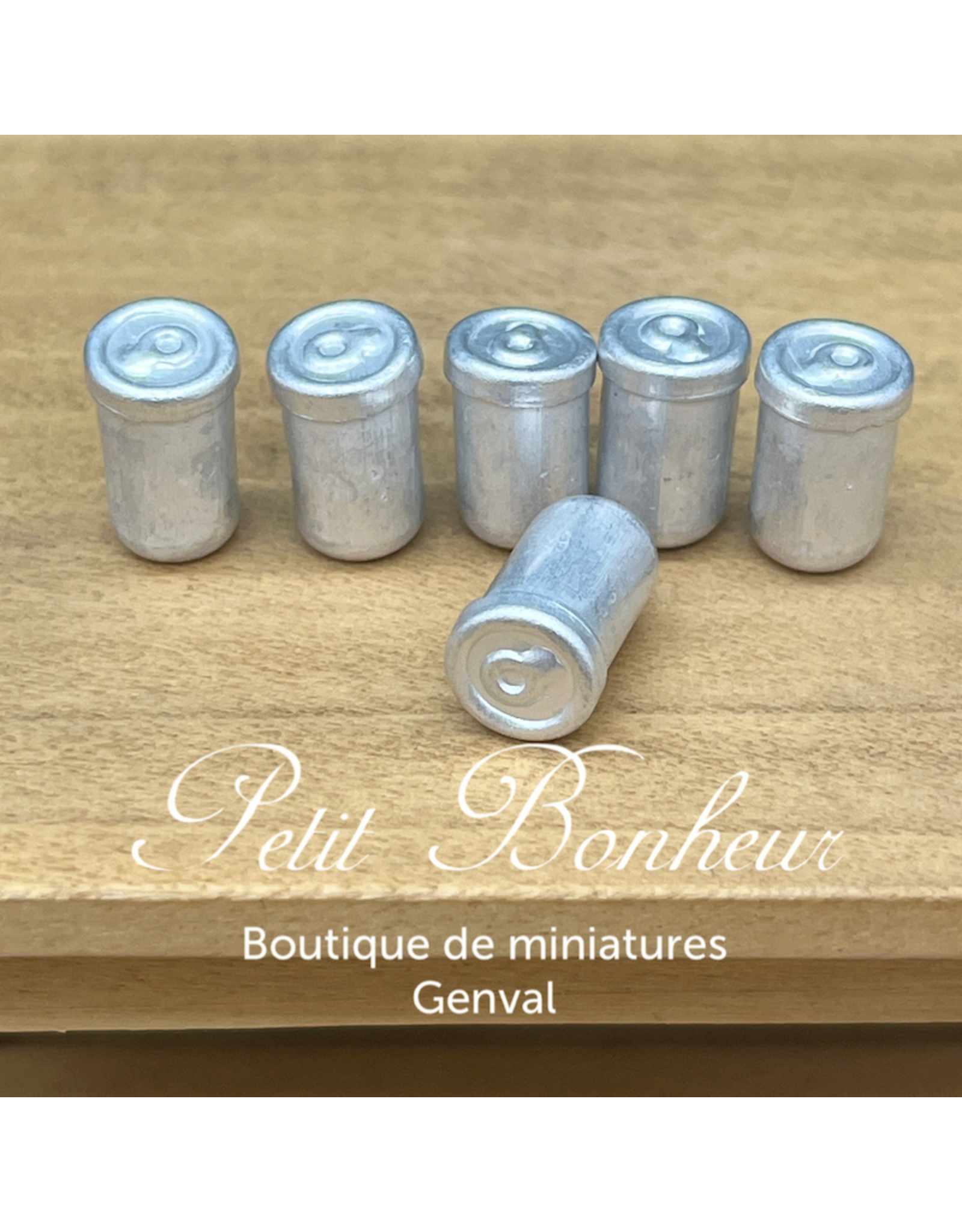 Canettes sans étiquette (6) miniature 1:12