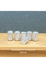 Canettes sans étiquette (6) miniature 1:12
