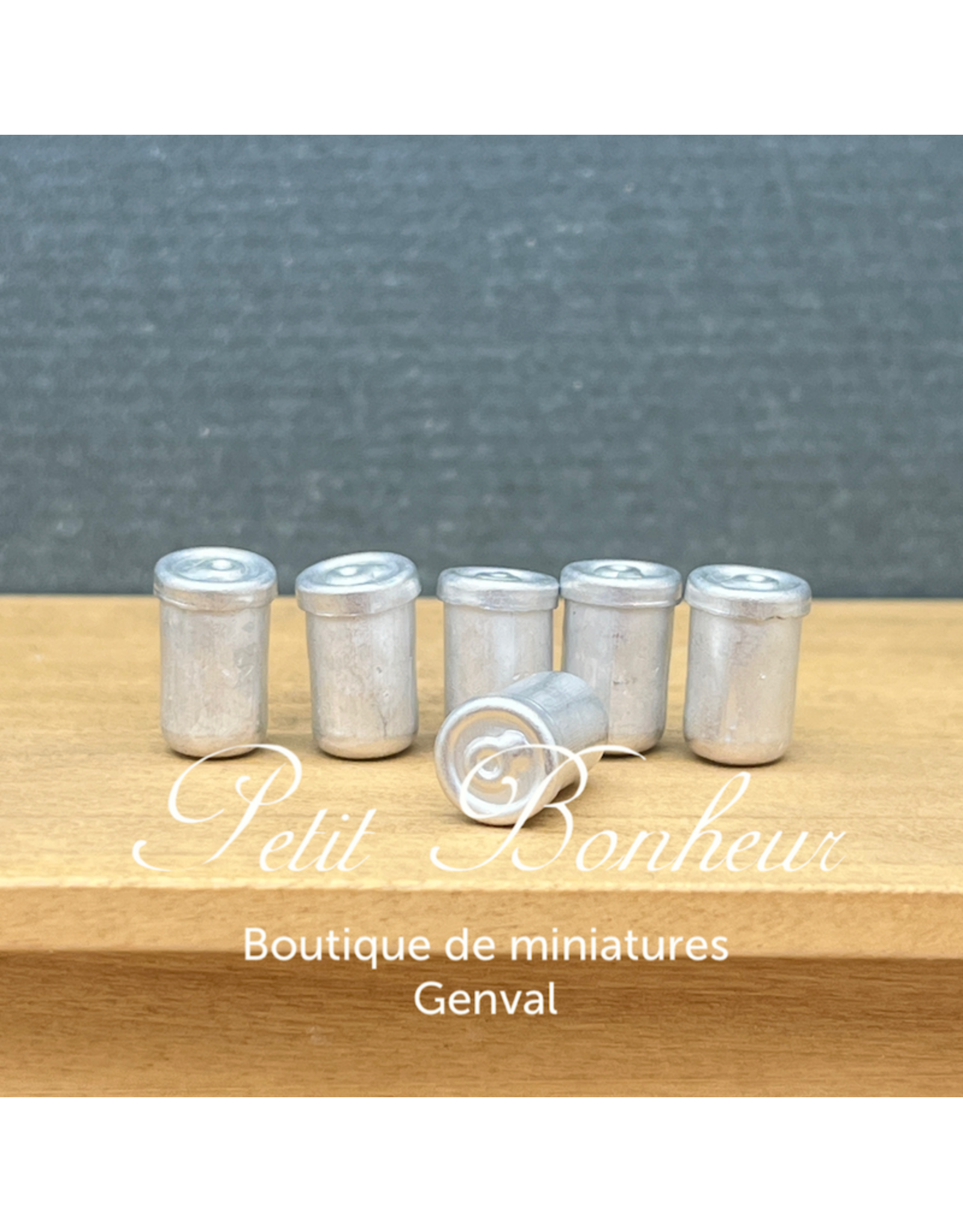 Canettes sans étiquette (6) miniature 1:12