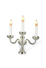 Chandelier argenté 3 branches miniature 1:12