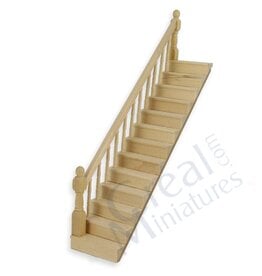 Escalier droit rampe à gauche miniature 1:12