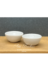 Bols blancs (2) miniatures 1:12