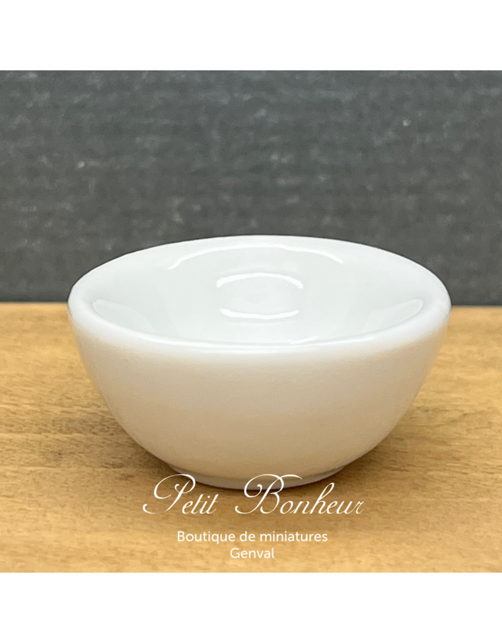Bol blanc miniature 1:12