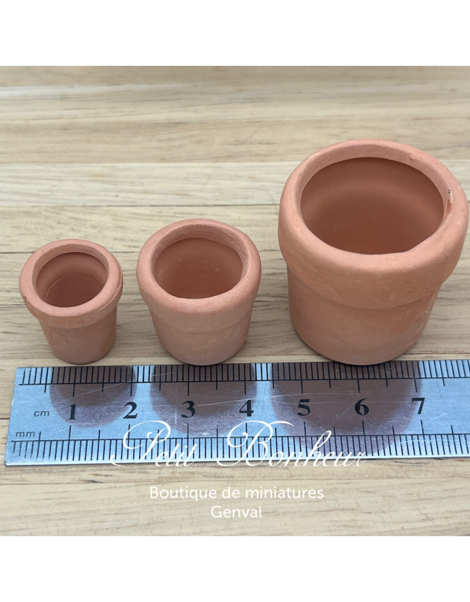 Pots de fleurs (3) miniatures 1:12